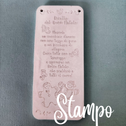 gessetto stampo targa Natale cod.  tag143 stampi creativi