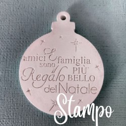 gessetto stampo pallina natale cod. tag16 stampi creativi